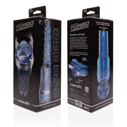 Мастурбатор анус блакитного кольору Fleshlight Turbo Core Blue Ice - 4