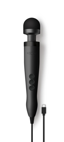 Вібромасажер Ванд для стимуляції клітора чорного кольору Doxy Doxy3 USB-C Massager - 4