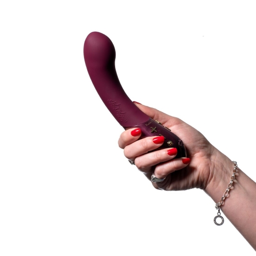 Вибратор для точки G бордовый Hot Octopuss KURVE 2 мотора мягкий кончик - 6