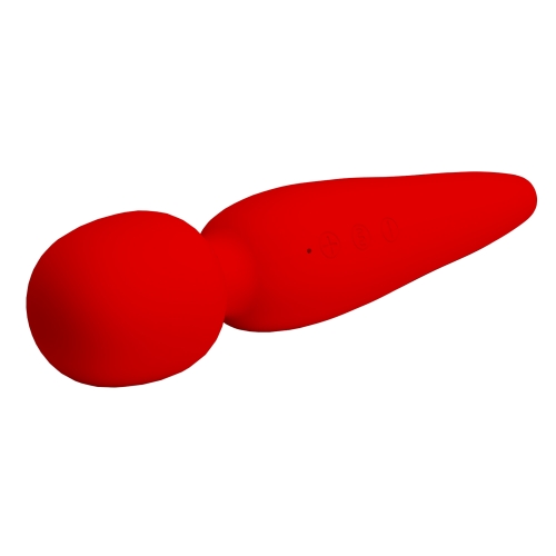 Вібромасажер Ванд у формі мікрофона червоного кольору Lybaile Pretty Love Meredith USB - 7