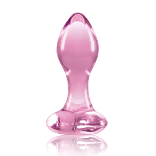 Анальний скляний затор рожевого кольору NS Novelties Crystal heart