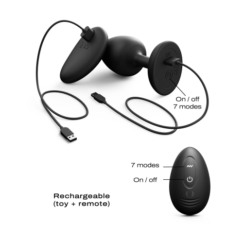 Анальна вібропробка з пультом керування чорного кольору Dorcel GEISHA PLUG INFINITE розмір L - 4