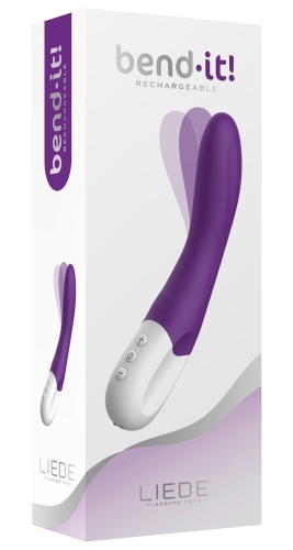 Вібратор вагінальний та для точки G фіолетового кольору Liebe Bend It Rechargeable - 4