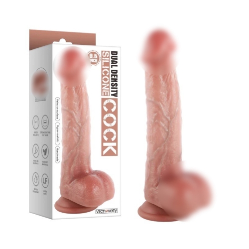 Фалоімітатор реалістичний на присосці силіконовий тілесного кольору Vscnovelty Nature Feel - 1