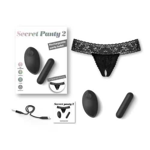 Вібратор в трусики чорний Dorcel SECRET PANTY 2 - 4