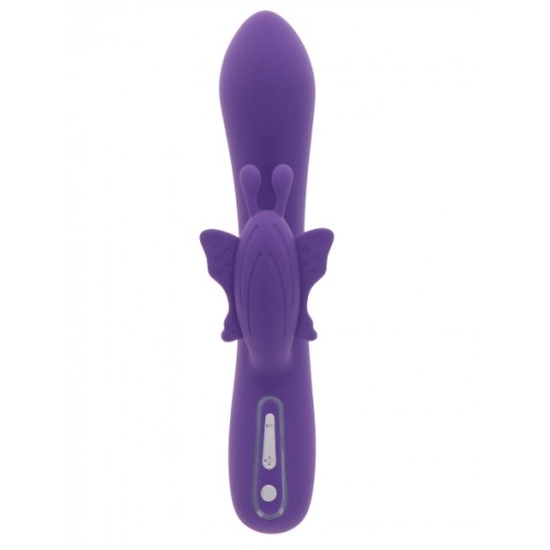 Вибратор с отростком для клитора бабочкой фиолетового цвета Toy joy Fabulous Butterfly Vibrator - 2