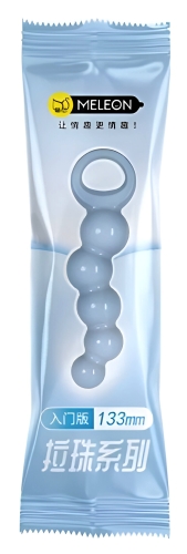Анальные бусы синего цвета Meleon Anal Beads - 4