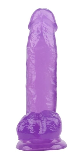 Фалоімітатор 17,5 / 3,6 см на присоску реалістичний фіолетовий CHISA 7.0 Inch Dildo Purple - 3