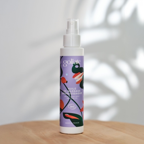 Масажна олія органічна з ефектом зігрівання Goliate Huile De Massage Aphrodisiaque 100 мл - 4