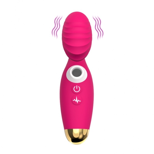 Вакуумний кліторальний стимулятор 2 в 1 рожевого кольору Vscnovelty Dual Stimulation - 3