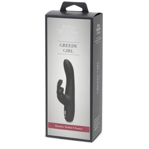 Вибратор для точки G и с отростком для клитора черного цвета Fifty shades of grey Slimline 2019 - 5