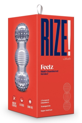 Мастурбатор для чоловіків прозорого кольору Blush Rize Feelz - 4