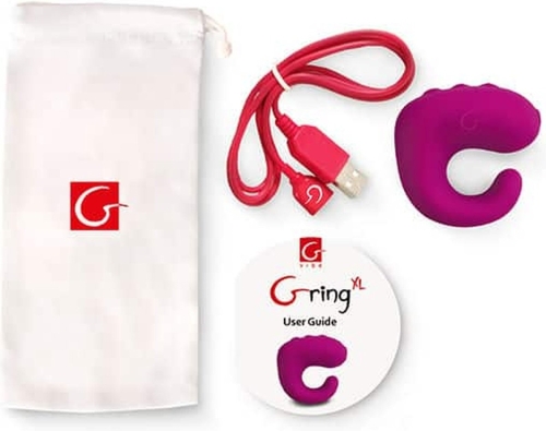 Вібратор на палець для клітора малиновий GVIBE GringXL Sweet - 8