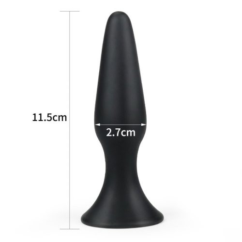 Анальний корок конусної форми чорного кольору Lovetoy Lure Me - 2