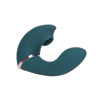 Вакуумный вибратор для стимуляции клитора и точки G зеленый Swan The Monarch Swan Teal 