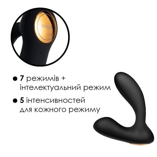 Интерактивный массажер простаты и вибратор точки G черный Svakom Vick Neo - 4