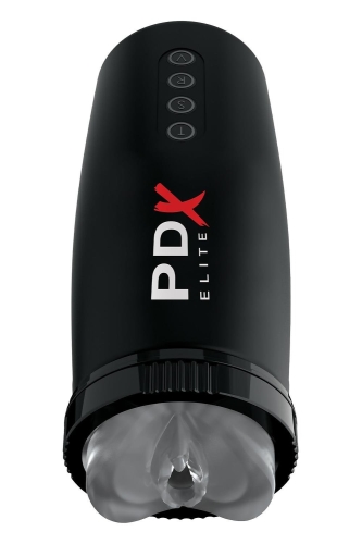 Мастурбатор у колбі Вагіна з вібрацією та всмоктуванням прозорий Pipedream PDX Elite - 2