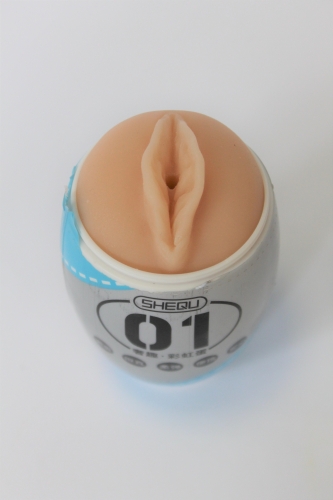 Мастурбатор блакитного кольору Travel Cup masturbator - 2