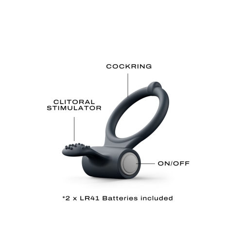 Эрекционное кольцо Marc Dorcel Power Clit Black V2 с вибрацией - 2
