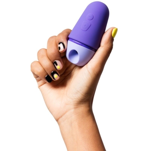 Клиторальный вакуумный вибратор силиконовый фиолетовый Romp Free X Clitoral Stimulator Lid 10 Levels Rechargeable - 3