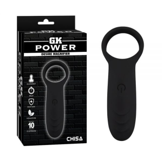 Эрекционное виброкольцо черного цвета ChisaDesire Magnifier