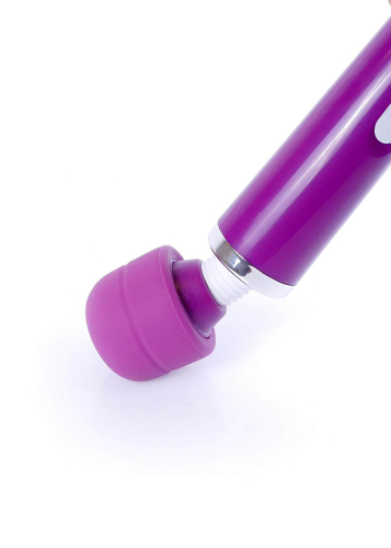 Вібромасажер Ванд у формі мікрофона фіолетового кольору Boss series Magic Massager - 2