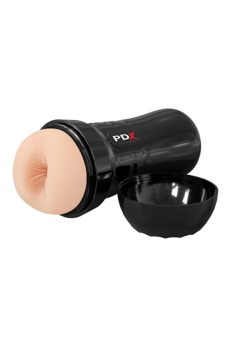 Мастурбатор в колбе анус бежевый Pipedream PDX Extreme - 4