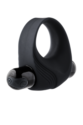 Ерекційне віброкільце чорного кольору Dream Toys Ramrod Vibrating Cockring With Big Bullet Black - 2