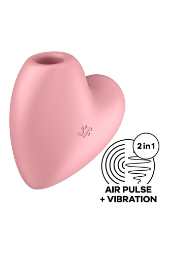 Вакуумный стимулятор для клитора розового цвета Satisfyer Cutie Heart - 2
