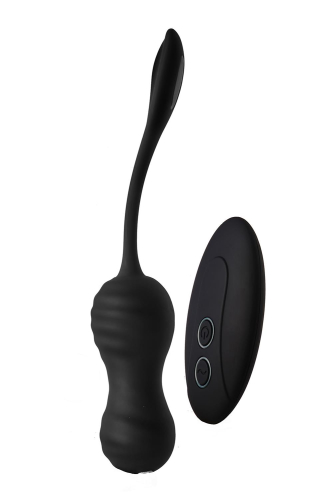 Віброяйце чорного кольору з пультом ДК Dream Toys DARK DESIRES VIRGINIA - 1