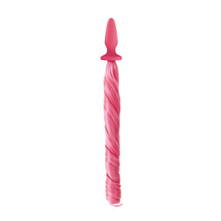 Анальная пробка с хвостом пони розового цвета NS Novelties Unicorn tails