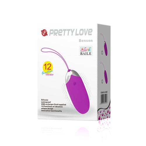 Виброяйцо розовое силиконовое PRETTY LOVE Benson - 10