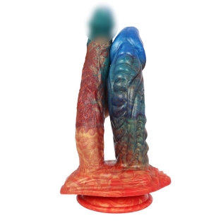 Фаллоимитатор двойной для фистинга Tenacious Double Dildo Ambilight цветной