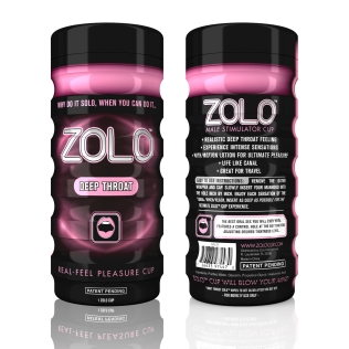 Мастурбатор для мужчин розового цвета Zolo Deep Throat Cup