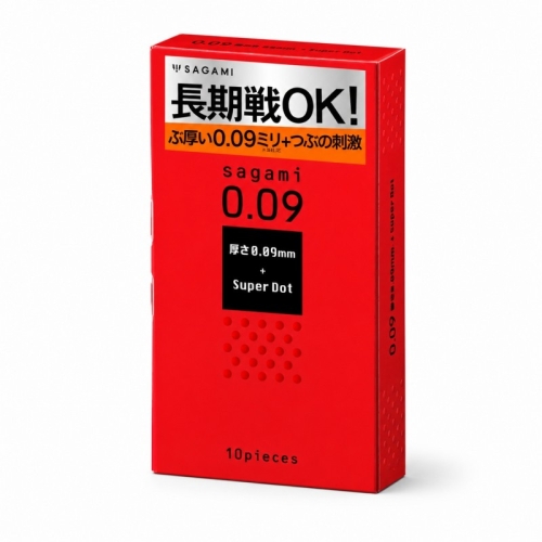 Презервативы с пупырышками цвет зеленый Sagami Super Dot 0.09мм 10 штук - 1