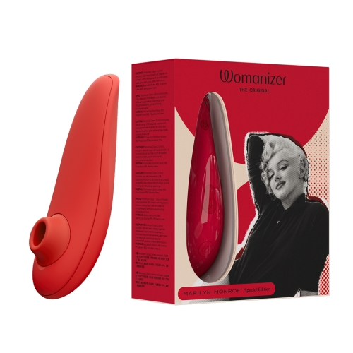 Вакуумний кліторальний стимулятор червоного кольору Womanizer Marilyn Monroe - 1