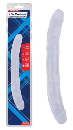 Двосторонній фалоімітатор прозорий CHISA Inch Dildo - 1