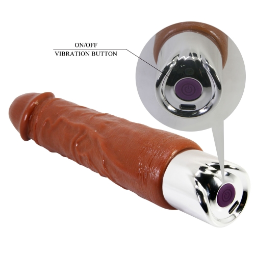 Вібратор реалістичний коричневий LYBAILE Pretty Love Rufus Pro Realistic Vibrating Dildo - 7