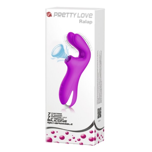 Вакуумний вібратор для клітора з вушками Pretty Love Ralap - 12