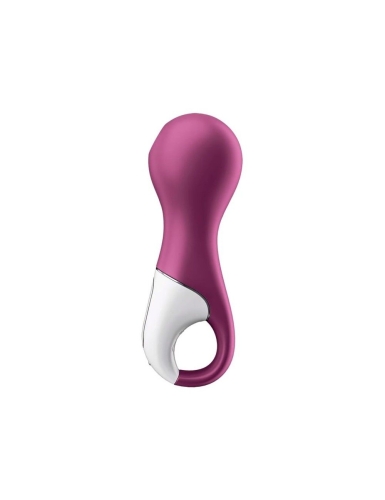Вакуумный клиторальный вибростимулятор бордового цвета Satisfyer Lucky Libra - 3
