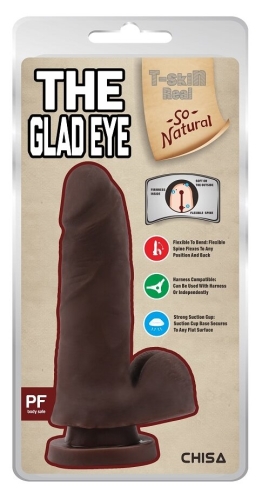 Фалоімітатор на присоску реалістичний коричневий CHISA the Glad Eye 291872 - 7