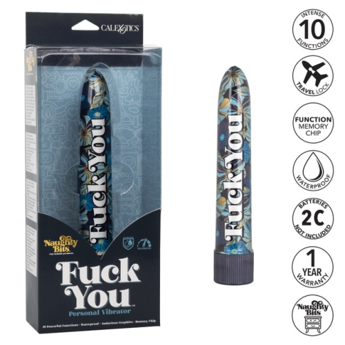 Міні вібратор різнокольоровий California еxotic novelties CalExotics Naughty Bits Fuck You Personal Vibrator Free Shipping - 6