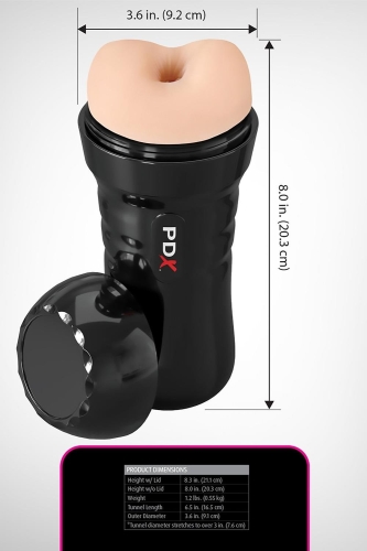 Мастурбатор в колбе анус бежевый Pipedream PDX Extreme - 6