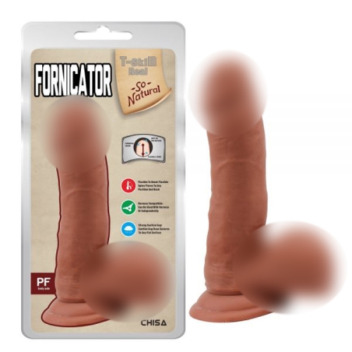 Фаллоимитатор латинский на присоске телесного цвета Chisa Fornicator - 1