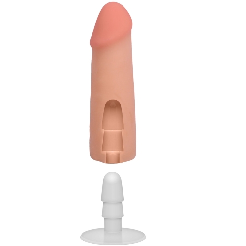 Фаллоимитатор реалистичный на присоске телесный Doc Johnson The Realistic Cock ULTRASKYN - 5 Inch Vanilla - 6