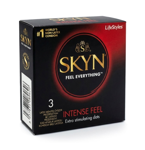 Презервативы с волнообразными выступами полиизопреновые SKYN Intense Feel 3 штуки - 3