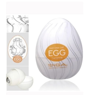 Мастурбатор яйце без вібрації білого кольору Tenga Egg Twister
