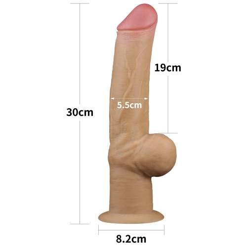 Двухслойный фаллоимитатор силиконовый реалистичный на присоске Lovetoy - 2