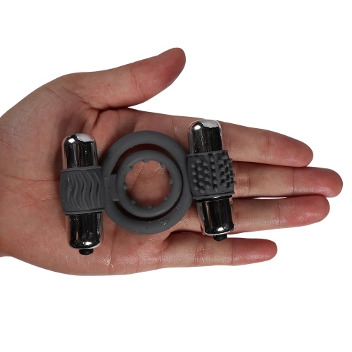 Эрекционное кольцо Double bullet cock ring - 4