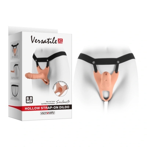 Страпон мужской полый реалистичный силиконовый телесного цвета Vscnovelty Soulmate Unisex - 1